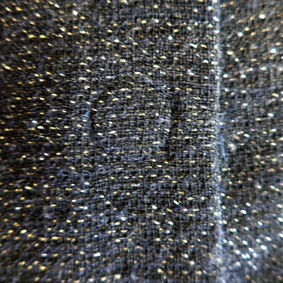 Il Gufo Girls 10 Metallic Thread Navy Coat - Picture 8 of 15